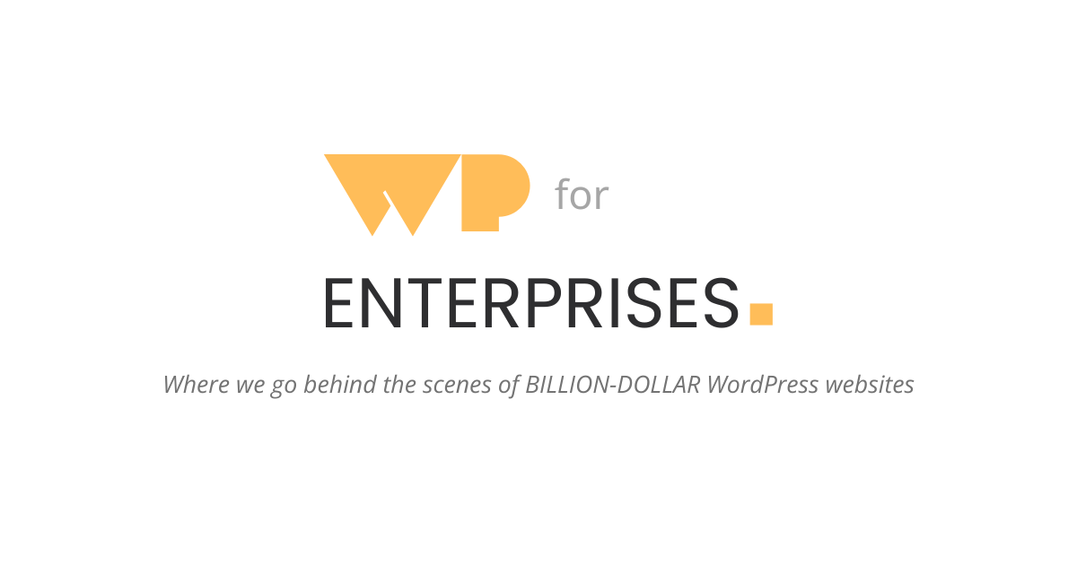 Welcome to WP for ENTERPRISES 🎉